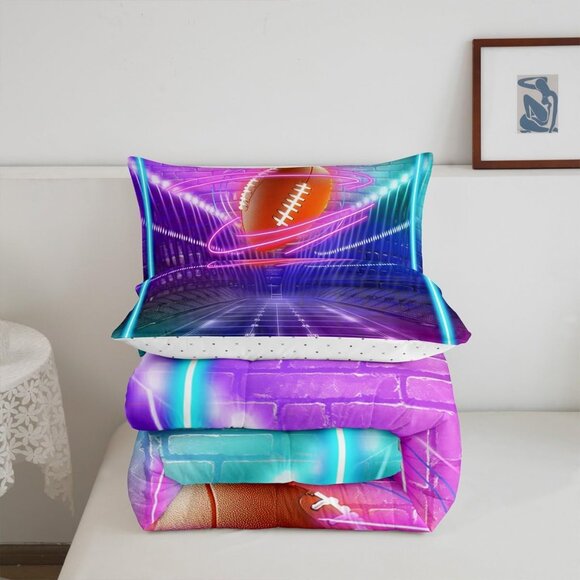 Football Rugby Bedding Set Full Size - Picture 3 of 5